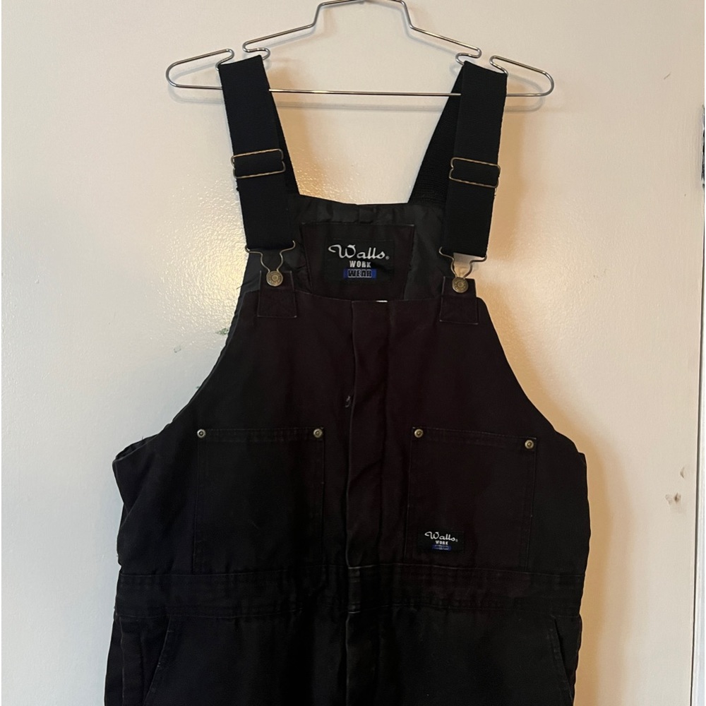 Men’s heavy duty lined work overalls, size Large